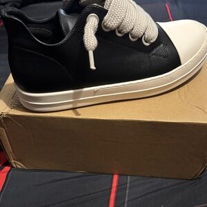 Rick Owens Black and White Sneakers